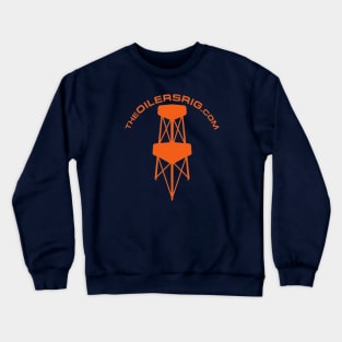 Oilers Rig Alternate Logo Orange Crewneck Sweatshirt